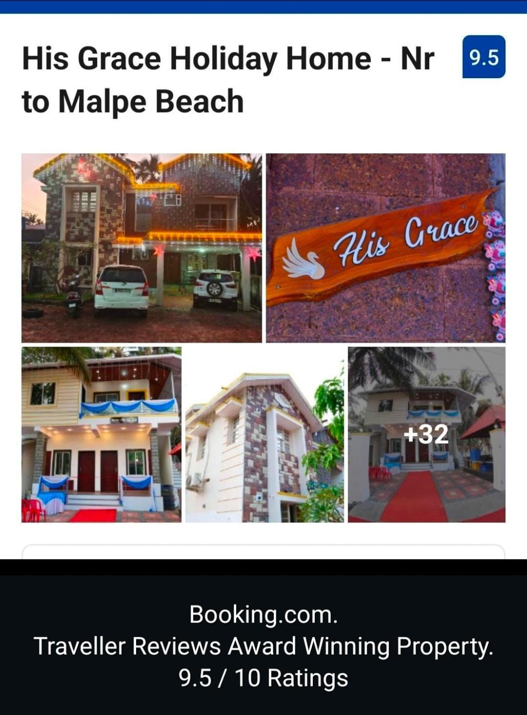 His Grace Holiday Home - Nr To Malpe Beach ウドゥピ エクステリア 写真